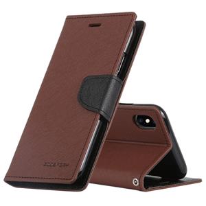 huismerk KWIK GOOSPERY FANCY dagboek horizontale Flip lederen case voor iPhone XS Max met houder & kaartsleuven & portemonnee (bruin)