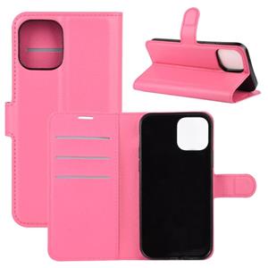 huismerk Voor iPhone 12 mini Litchi Texture Horizontale Flip Beschermhoes met Houder & Card Slots & Wallet(Rose red)