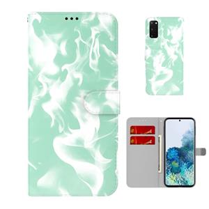 huismerk Voor Samsung Galaxy S20 Cloud Fog Patroon Horizontale Flip Leren Case met Houder & Card Slot & Portemonnee (Mint Green)