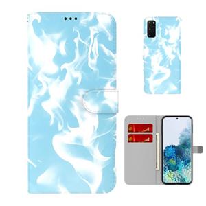 huismerk Voor Samsung Galaxy S20 Cloud Fog Patroon Horizontale Flip Lederen Case met Houder & Card Slot & Portemonnee (Sky Blue)