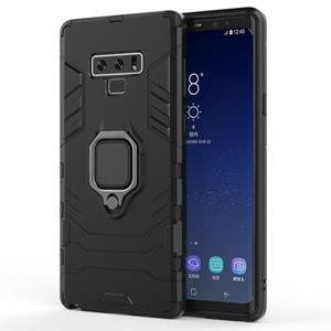 huismerk PC + TPU schokbestendige beschermhoes met magnetische ringhouder voor Galaxy Note9 (zwart)