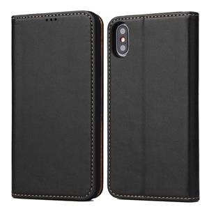 huismerk Horizontale Flip PU lederen draagtas voor iPhone XS Max met houder & kaartsleuven & portemonnee (zwart)