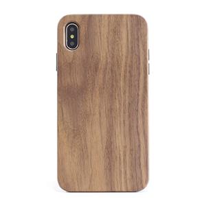 huismerk Schokbestendige TPU + hout volledige beschermhoes voor iPhone XS Max