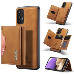 Voor Samsung Galaxy A32 5G DG.MING M2 Serie 3-voudige Multi Card Bag + Magnetische achterkant Schokbestendig Case met Portemonnee & Houder Functie (Br