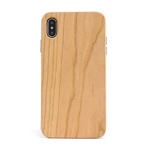 huismerk Schokbestendige TPU + hout volledige beschermhoes voor iPhone XS Max