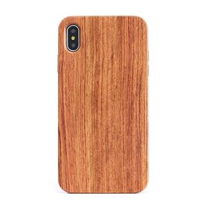 huismerk Schokbestendige TPU + hout volledige beschermhoes voor iPhone XS Max