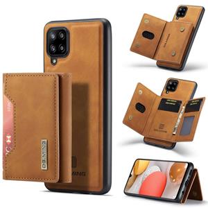 Voor Samsung Galaxy A42 5G DG.MING M2 Serie 3-voudige multi-kaarttas + magnetische achterklep schokbestendig geval met portefeuille en houder functie