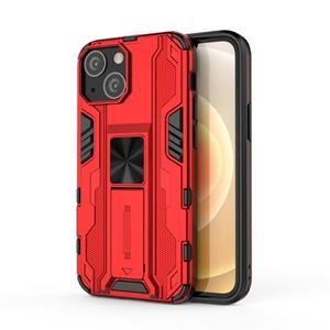 huismerk Supersonic PC + TPU Shock-proof Protective Case with Holder For iPhone 13 mini(Red)