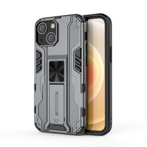 huismerk Supersonic PC + TPU Shock-proof Protective Case with Holder For iPhone 13 mini(Grey)