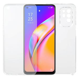 huismerk Voor OPPO F19 PRO + 5G / A94 5G / RENO5 Z PC + TPU ultradunne dubbelzijdige all-inclusive transparante zaak