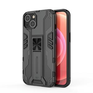 huismerk Supersonic PC + TPU Shock-proof Protective Case with Holder For iPhone 13(Black)