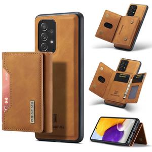 dg.ming Voor Samsung Galaxy A72 5G / 4G DG. MING M2 serie 3-voudige multi card tas + magnetische achterkant schokbestendige geval met portemonnee en houder fu