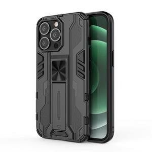 huismerk Supersonic PC + TPU Shock-proof Protective Case with Holder For iPhone 13 Pro(Black)