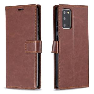 huismerk Voor Samsung Galaxy A02S EU-versie Crazy Horse Textuur Horizontale Flip Leren Case met Houder & Kaart Slots & Portemonnee & Photo Frame (Brown)