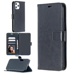 huismerk Crazy Horse Texture Horizontal Flip Leather Case with Holder & Card Slots & Wallet & Photo Frame For iPhone 13 mini(Black)