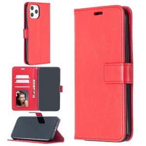 huismerk Crazy Horse Texture Horizontal Flip Leather Case with Holder & Card Slots & Wallet & Photo Frame For iPhone 13 mini(Red)