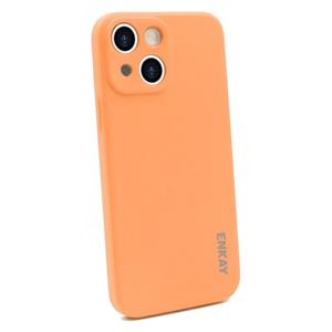 Hat-Prince Enkay Vloeibare Siliconen Schokbestendige Beschermhoes Cover voor iPhone 13 (Oranje)