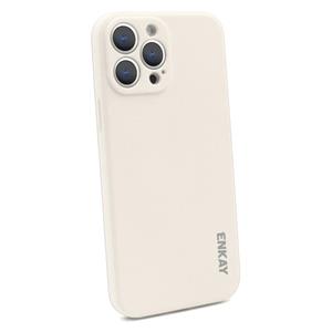 Hat-Prince ENKAY Liquid Silicone Shockproof Protective Case Cover for iPhone 13 Pro(Beige)