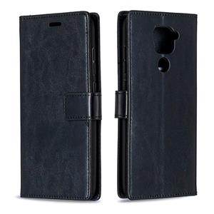 huismerk For Xiaomi Redmi Note 9 5G Crazy Horse Texture Horizontal Flip Leather Case with Holder & Card Slots & Wallet & Photo Frame(Black)