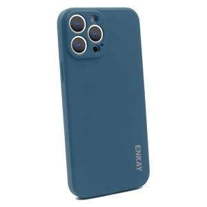 Hat-Prince ENKAY Liquid Silicone Shockproof Protective Case Cover for iPhone 13 Pro(Dark Blue)