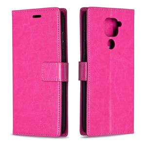 huismerk For Xiaomi Redmi Note 9 5G Crazy Horse Texture Horizontal Flip Leather Case with Holder & Card Slots & Wallet & Photo Frame(Pink)