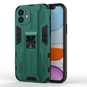 huismerk Supersonic PC + TPU schokbestendig beschermhoesje met houder voor iPhone 12 mini (groen)