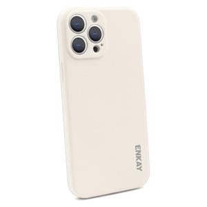 Hat-Prince ENKAY Liquid Silicone Shockproof Protective Case Cover for iPhone 13 Pro Max(Beige)