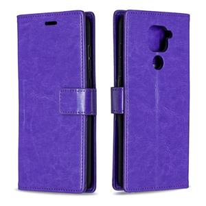 huismerk For Xiaomi Redmi Note 9 5G Crazy Horse Texture Horizontal Flip Leather Case with Holder & Card Slots & Wallet & Photo Frame(Purple)