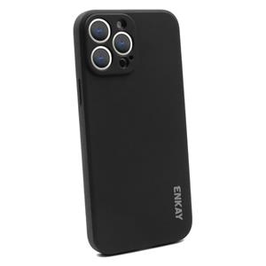 Hat-Prince ENKAY Liquid Silicone Shockproof Protective Case Cover for iPhone 13 Pro Max(Black)