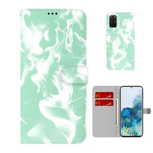 huismerk Voor Samsung Galaxy S20 + Cloud Fog Patroon Horizontale Flip Lederen Case met Houder & Card Slot & Portemonnee (Mint Green)