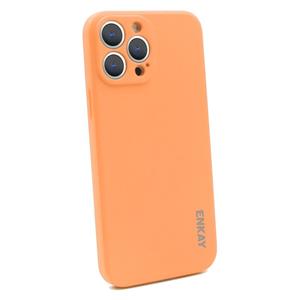 Hat-Prince ENKAY Liquid Silicone Shockproof Protective Case Cover for iPhone 13 Pro Max(Orange)