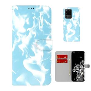 huismerk Voor Samsung Galaxy S20 Ultra Cloud Fog Patroon Horizontale Flip Lederen Case met Houder & Card Slot & Portemonnee (Sky Blue)