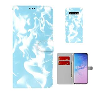 huismerk Voor Samsung Galaxy S10 Cloud Fog Patroon Horizontale Flip Lederen Case met Houder & Card Slot & Portemonnee (Sky Blue)