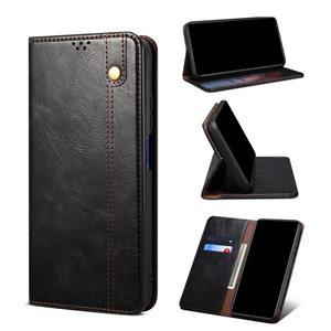 huismerk Simple Wax Crazy Horse Texture Horizontal Flip Leather Case with Card Slots & Wallet For iPhone 13 Pro(Black)