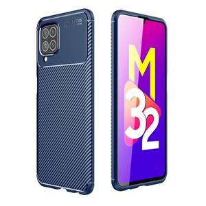 huismerk Koolstofvezel textuur schokbestendige TPU-hoesje voor Samsung Galaxy M32 Internationale versie