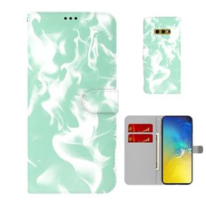 huismerk Voor Samsung Galaxy S10e Cloud Mist Patroon Horizontale Flip Lederen Case met Houder & Card Slot & Portemonnee (Mint Green)