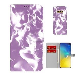 huismerk Voor Samsung Galaxy S10e Cloud Fog Patroon Horizontale Flip Leren Case met Houder & Card Slot & Portemonnee (Paars)