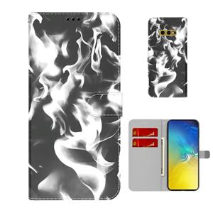 huismerk Voor Samsung Galaxy S10e Cloud Mist Patroon Horizontale Flip Lederen Case met Houder & Card Slot & Portemonnee (Zwart)