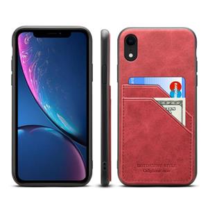 huismerk Kaartslots Volledige dekking PU+TPU -telefoonhoesje voor iPhone XR