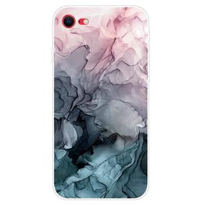 Huismerk Marble Pattern Shockproof TPU Beschermhoes voor iPhone SE 2020 / 8 / 7 (Abstract LichtRoze)