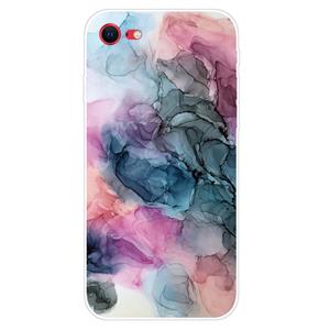 Huismerk Marble Pattern Shockproof TPU Beschermhoes voor iPhone SE 2020 / 8 / 7 (Abstract Multicolor)