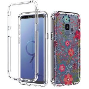 huismerk Voor Samsung Galaxy S9 2 in 1 hoge transparante geschilderde schokbestendige pc + TPU beschermhoes (kleine bloemen)