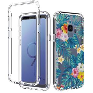 huismerk Voor Samsung Galaxy S9 2 in 1 hoge transparante geschilderde schokbestendige pc + TPU beschermhoes (Banana Leaf)