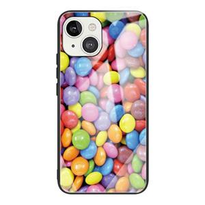 huismerk Gehard glas + TPU-grensbeschermingshoes voor iPhone 13 (Snoepkleuren)