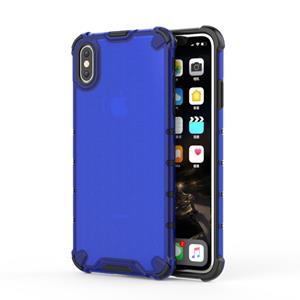 huismerk Schokbestendige honingraat PC + TPU beschermhoes voor iPhone XS Max (blauw)