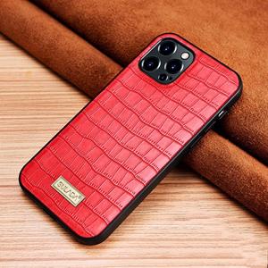 SULADA Crocodile Texture TPU beschermhoes voor iPhone 13 Pro (rood)