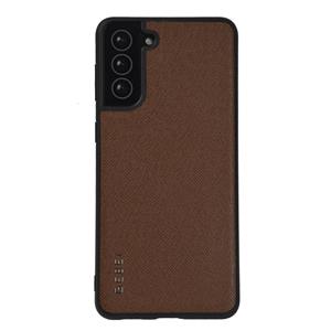 Voor Samsung Galaxy S21 5G GEBEI Full-coverage Shockproof Leather Protective Case(Brown)