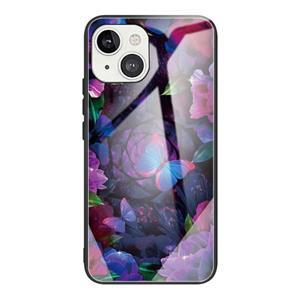 huismerk Gehard Glass + TPU Grens Beschermhoes voor iPhone 13 Mini