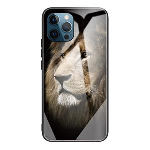 huismerk Gehard Glass + TPU Border Beschermhoes voor iPhone 13 Pro (Lion)