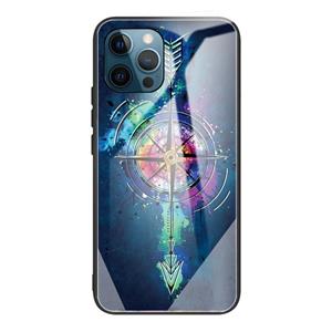 huismerk Gehard glas + TPU-grensbeveiligingscase voor iPhone 13 Pro (Compass)